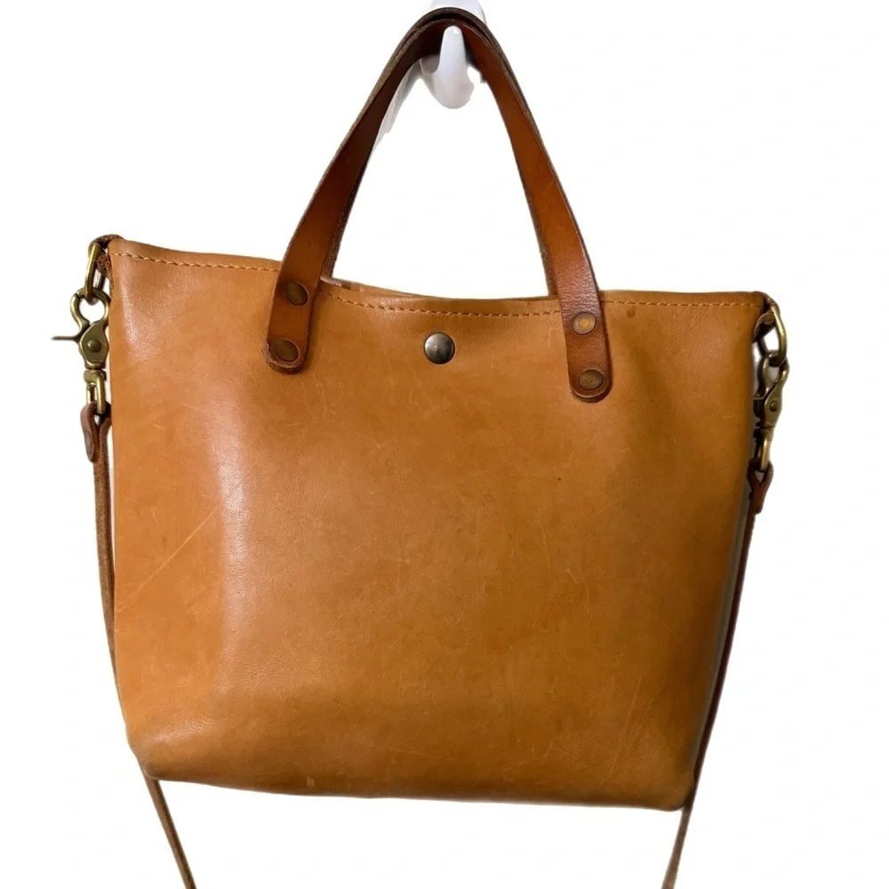 Elegant Brown Leather Tote Bag
